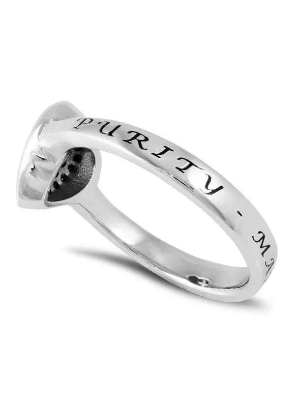 North Arrow Shop Rings MATTHEW 58 Ring with Bible Verse Heart and Lock in Stainless Steel North Arrow Shop Rings MATTHEW 58 Ring with Bible Verse Heart and Lock in Stainless Steel