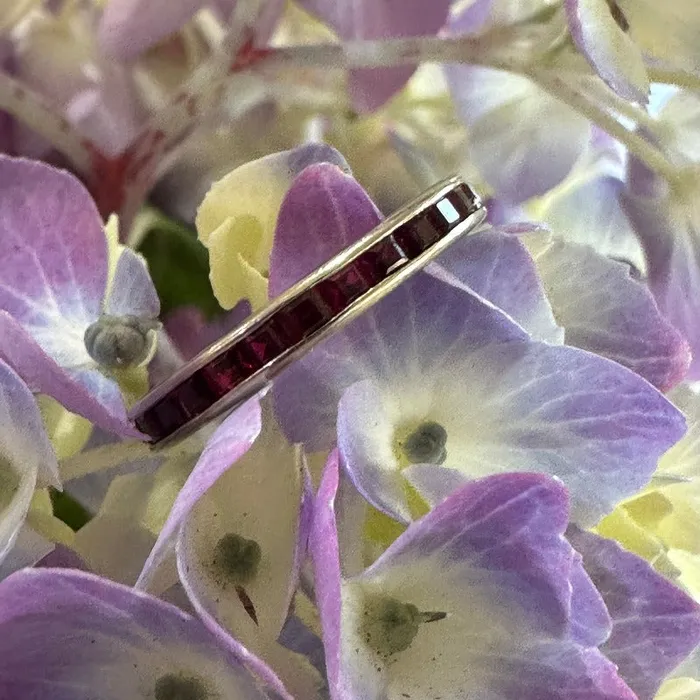 ONeills Estate Jewelry 10 Karat White Gold Synthetic Ruby Ring 20002365 Rings ONeills Estate Jewelry 10 Karat White Gold Synthetic Ruby Ring 20002365 Rings