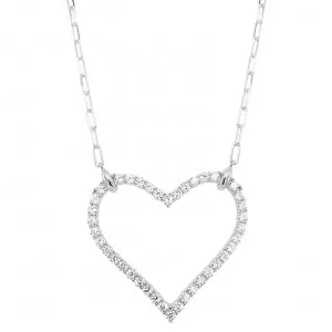 Perfect Piercing Necklaces Sterling heart paper chain necklace