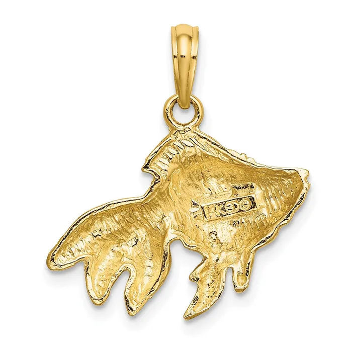 PreStyled Sets 14K White Gold Textured Gold Fish Charm TreasureFineJewelers