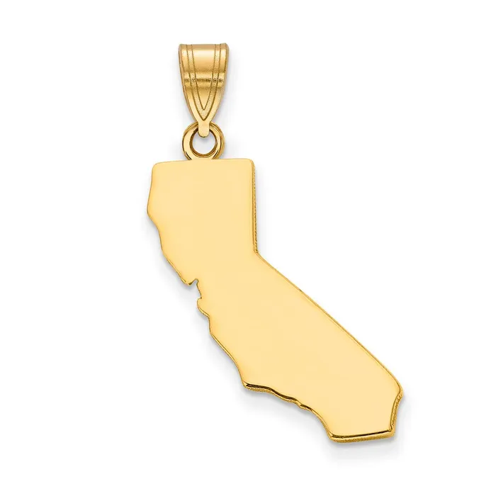 PreStyled Sets 14k Yellow Gold California State Pendant TreasureFineJewelers PreStyled Sets 14k Yellow Gold California State Pendant TreasureFineJewelers