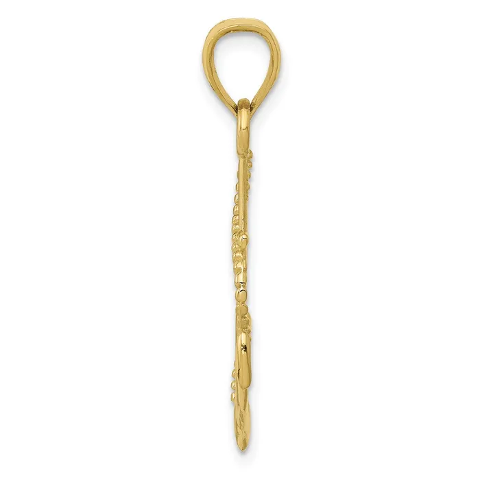 PreStyled Sets TreasureFineJewelers 10K Gold Polished Anchor WRope Pendant