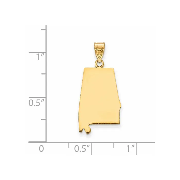 PreStyled Sets TreasureFineJewelers 14k Yellow Gold Alabama State Pendant
