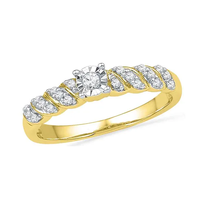 Rings 10kt yellow gold womens round diamond solitaire promise bridal ring 15 cttw100225 North Arrow Shop Rings 10kt yellow gold womens round diamond solitaire promise bridal ring 15 cttw100225 North Arrow Shop