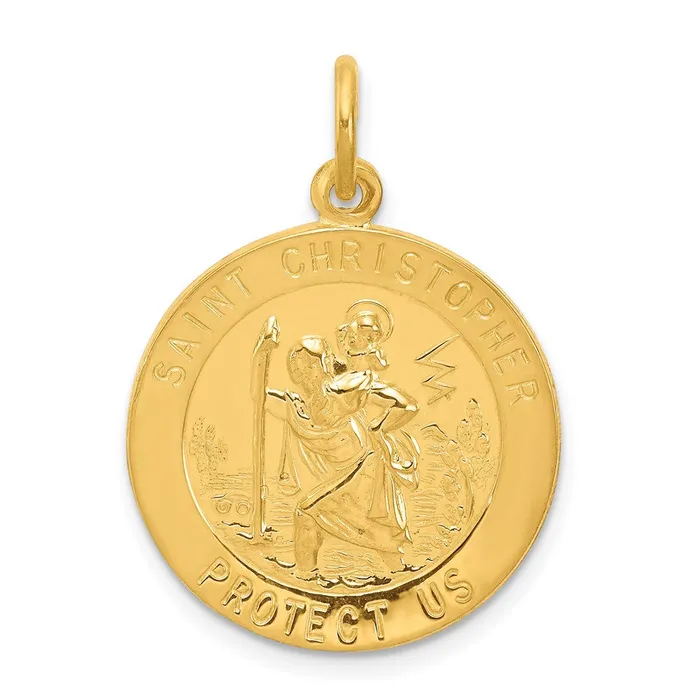 Rings 24k Goldplated Sterling Silver St Christopher Medal TreasureFineJewelers Rings 24k Goldplated Sterling Silver St Christopher Medal TreasureFineJewelers
