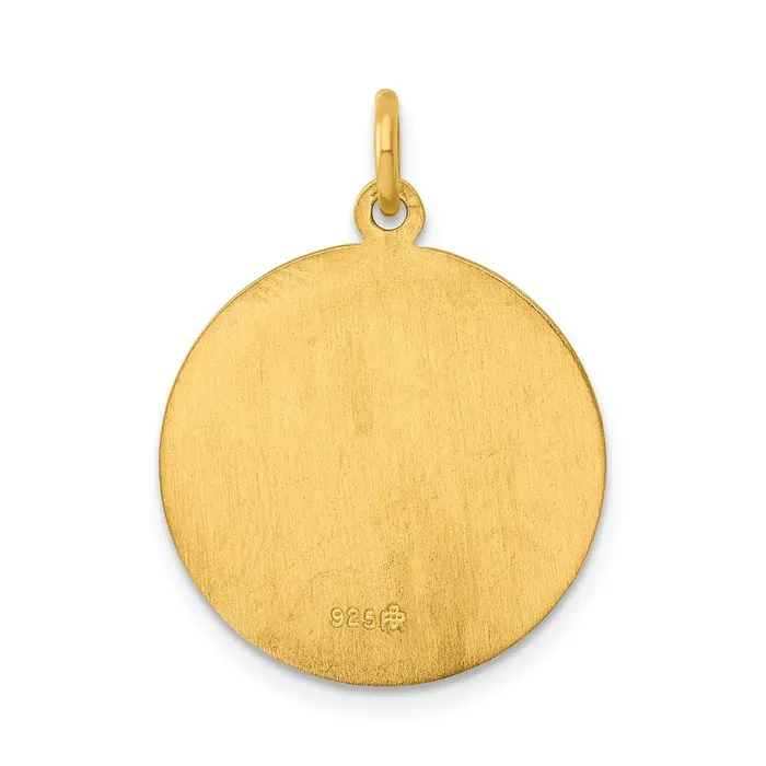 Rings 24k Goldplated Sterling Silver St Christopher Medal TreasureFineJewelers
