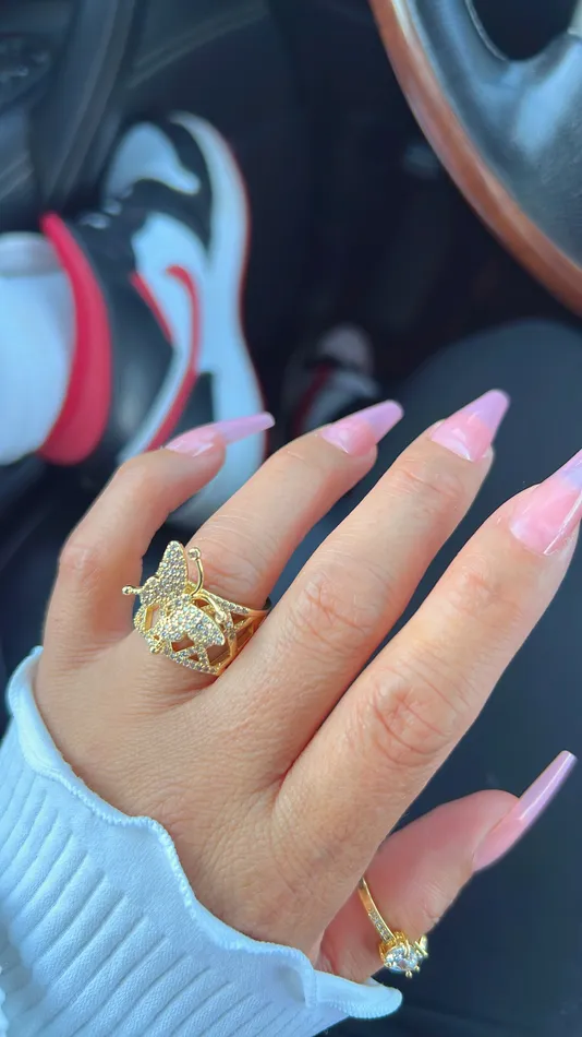 Rings MP Jewelry Paved Butterfly Band Ring