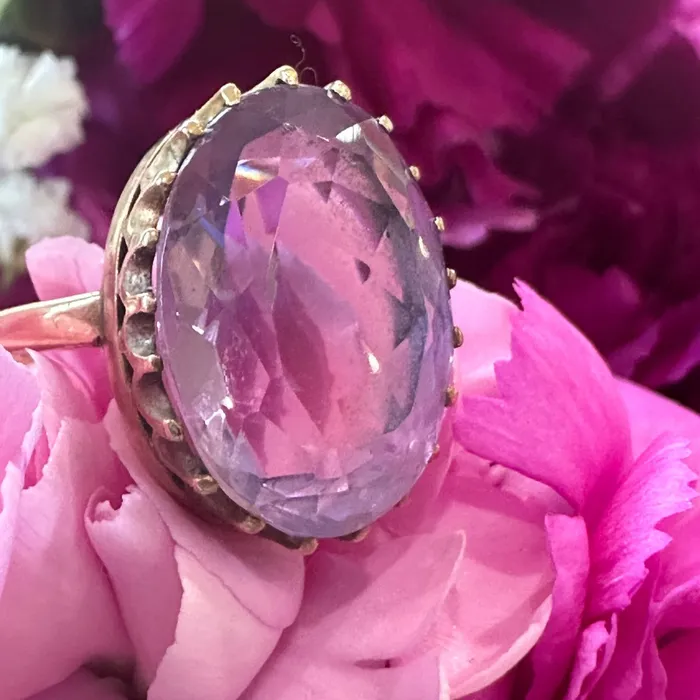 Rings ONeills Estate Jewelry 14 Karat Yellow Gold Amethyst Ring 20002629
