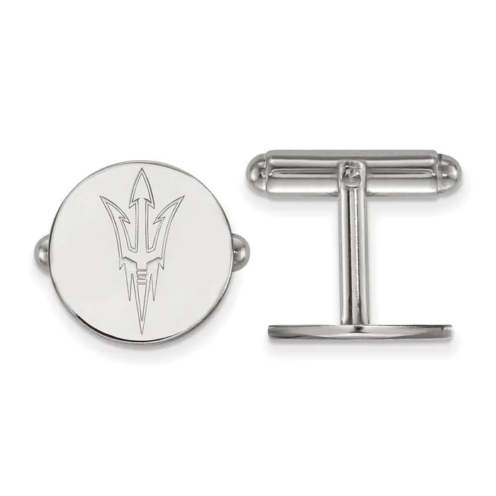 Rings Sterling Silver Rhodiumplated Arizona State University Pitchfork Cuff Links TreasureFineJewelers Rings Sterling Silver Rhodiumplated Arizona State University Pitchfork Cuff Links TreasureFineJewelers