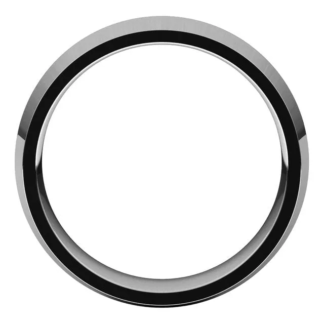 Rings TreasureFineJewelers 18K White Gold 6 mm Knife Edge Comfort Fit Wedding Band