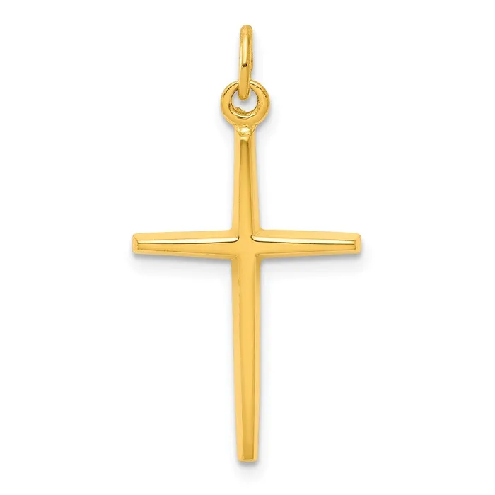 Rings TreasureFineJewelers Sterling Silver 24k Gold plated Passion Cross Charm Rings TreasureFineJewelers Sterling Silver 24k Gold plated Passion Cross Charm