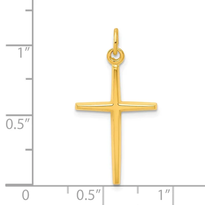Rings TreasureFineJewelers Sterling Silver 24k Gold plated Passion Cross Charm