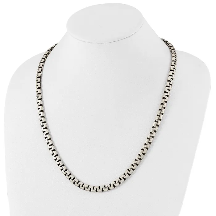Rings TreasureFineJewelers Sterling Silver Fancy Antiqued Brushed Chain