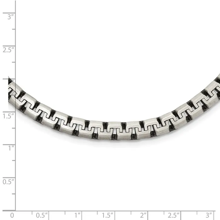 Rings TreasureFineJewelers Sterling Silver Fancy Antiqued Brushed Chain
