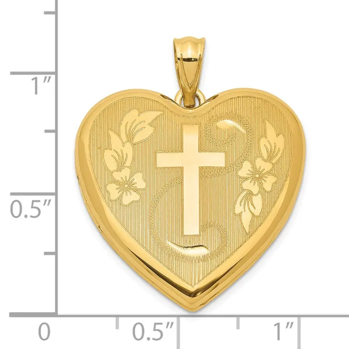Rings TreasureFineJewelers Sterling Silver Goldtone Floral Cross Ash Holder Heart Locket