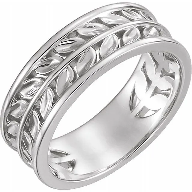 Rings TreasureFineJewelers Sterling Silver Leaf Ring