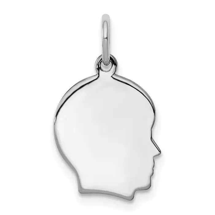 Rings TreasureFineJewelers Sterling Silver Rhplt Engraveable Boy Disc Charm Polish on FrontBack Rings TreasureFineJewelers Sterling Silver Rhplt Engraveable Boy Disc Charm Polish on FrontBack