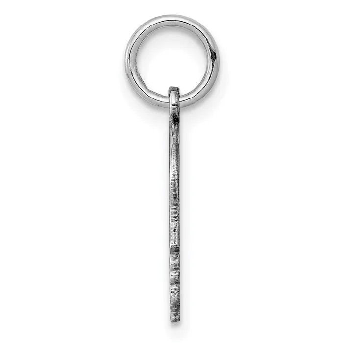 Rings TreasureFineJewelers Sterling Silver Rhplt Engraveable Boy Disc Charm Polish on FrontBack
