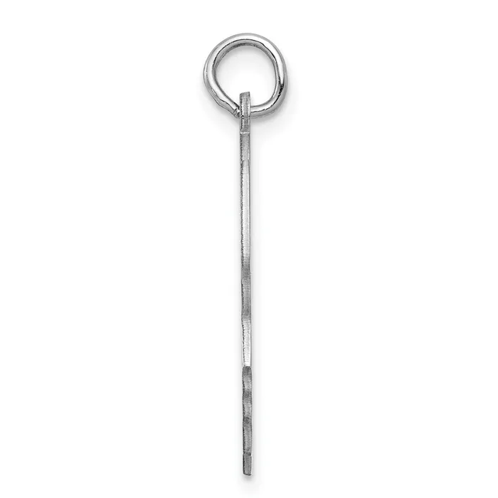 Rings TreasureFineJewelers Sterling Silver Rhodplate Eng Boy Disc Charm Polish on FrontBack