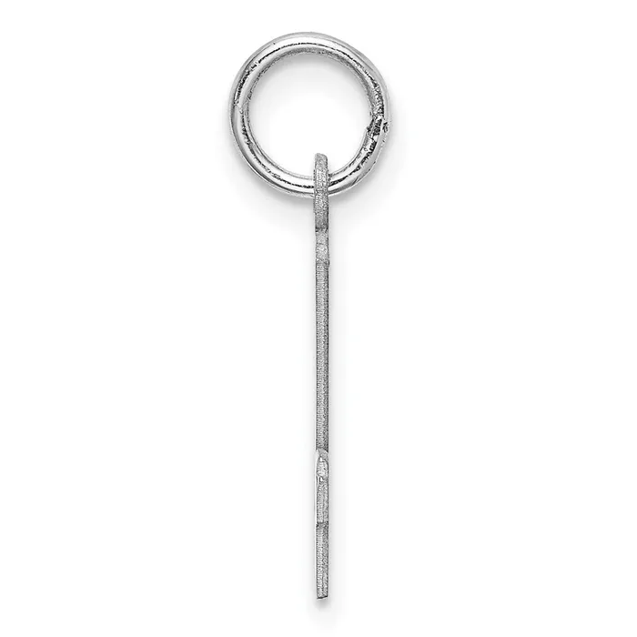 Rings TreasureFineJewelers Sterling SilverRhodiumplated Elongated Number 24 Charm