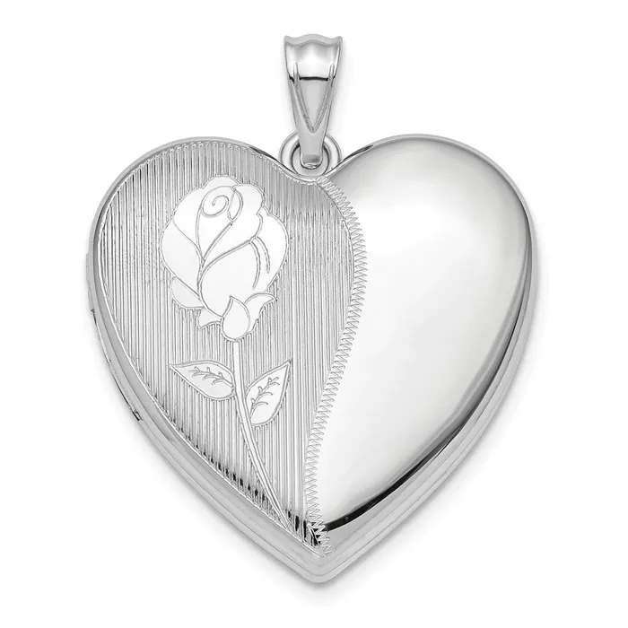 Rings TreasureFineJewelers Sterling Silver Rhodiumplated Flower Ash Holder Heart Locket Rings TreasureFineJewelers Sterling Silver Rhodiumplated Flower Ash Holder Heart Locket