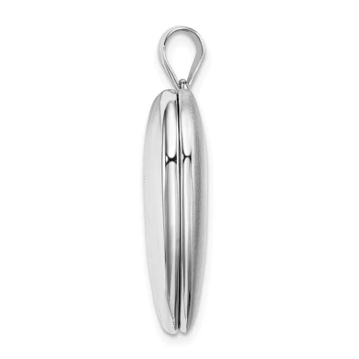 Rings TreasureFineJewelers Sterling Silver Rhodiumplated Flower Ash Holder Heart Locket