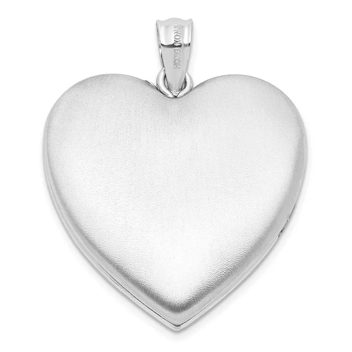 Rings TreasureFineJewelers Sterling Silver Rhodiumplated Flower Ash Holder Heart Locket