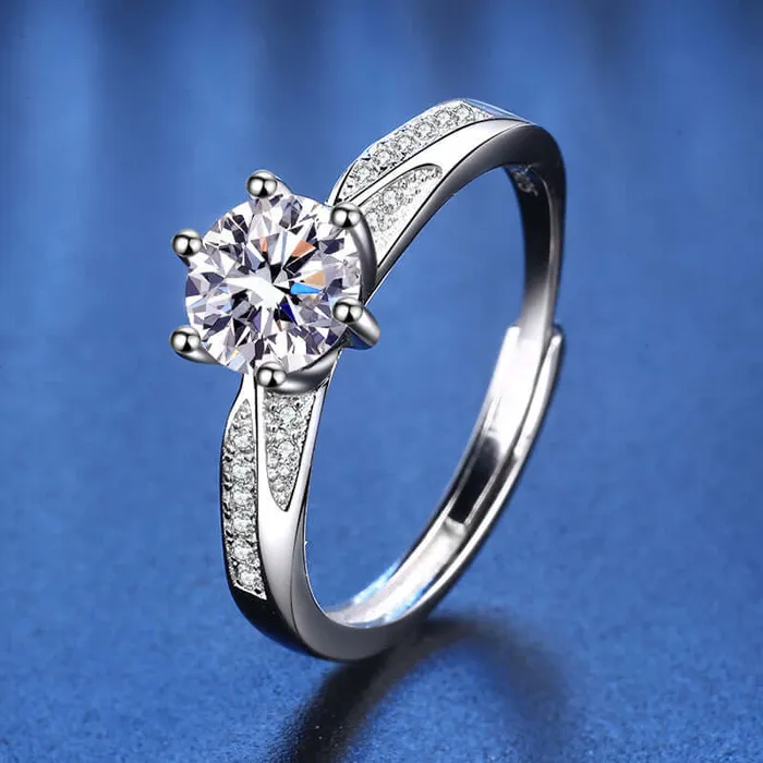 Rings Trendolla Jewelry Couples Stacked Moissanite Diamond Ring