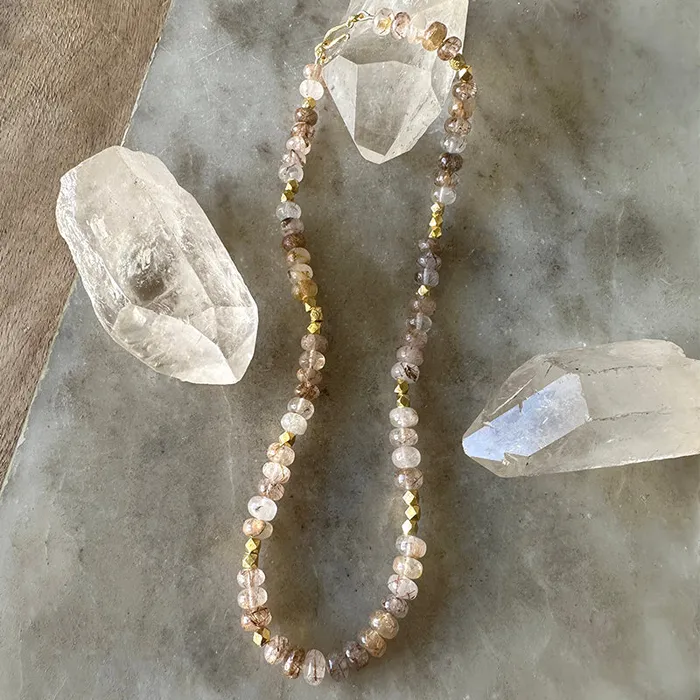 Robindira Unsworth Necklaces Katia Rutilated Quartz Collar Necklace