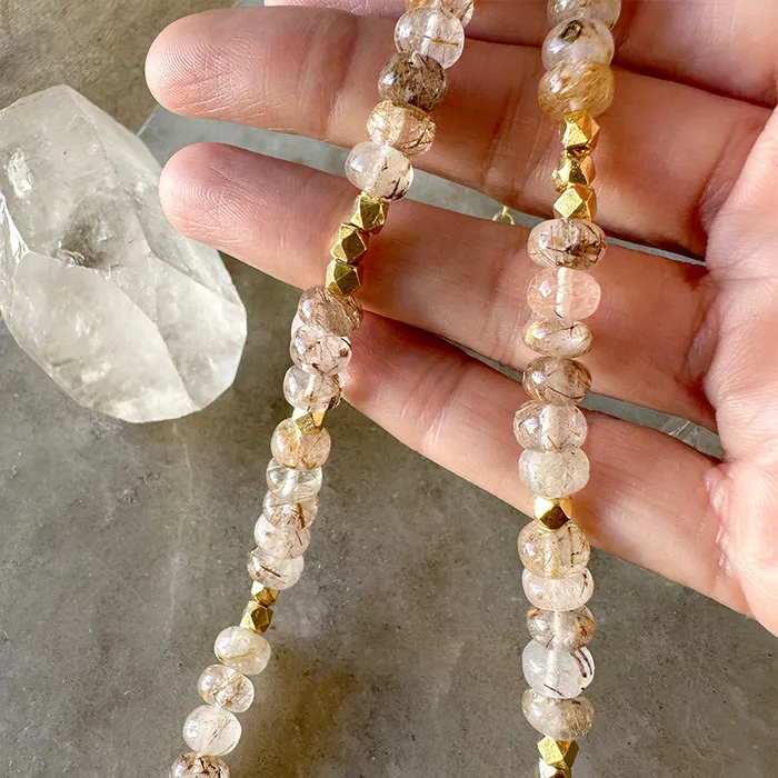 Robindira Unsworth Necklaces Katia Rutilated Quartz Collar Necklace