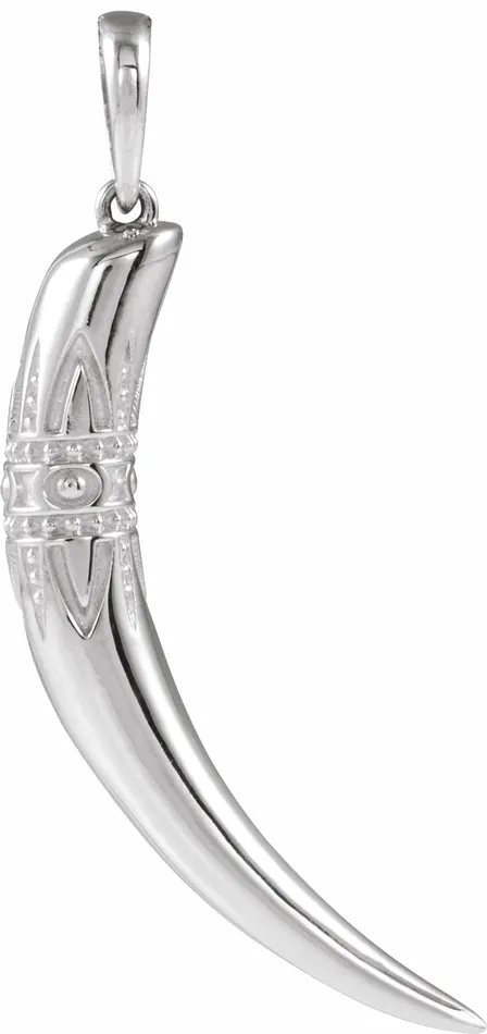 Sterling Silver 262x134 mm Tusk Pendant TreasureFineJewelers Necklaces