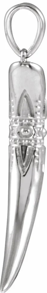 Sterling Silver 262x134 mm Tusk Pendant TreasureFineJewelers Necklaces