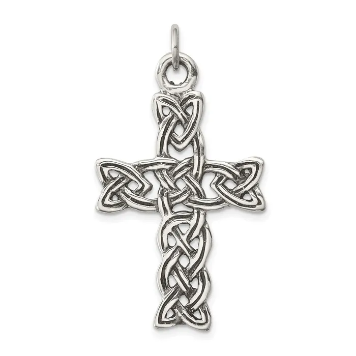 Sterling Silver Antiqued Celtic Cross Pendant TreasureFineJewelers Necklaces Sterling Silver Antiqued Celtic Cross Pendant TreasureFineJewelers Necklaces