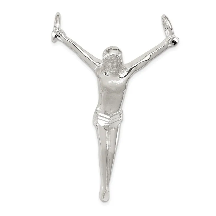 Sterling Silver Corpus Crucified Christ Pendant TreasureFineJewelers Necklaces Sterling Silver Corpus Crucified Christ Pendant TreasureFineJewelers Necklaces