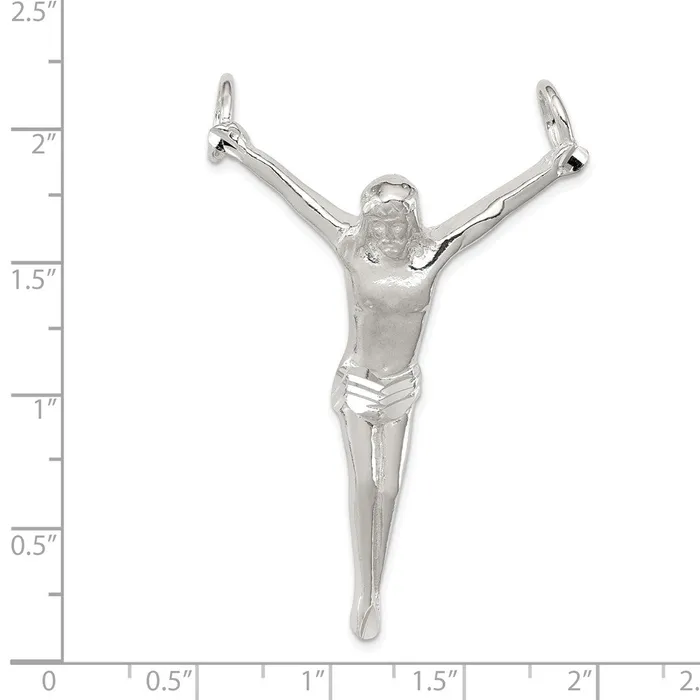 Sterling Silver Corpus Crucified Christ Pendant TreasureFineJewelers Necklaces