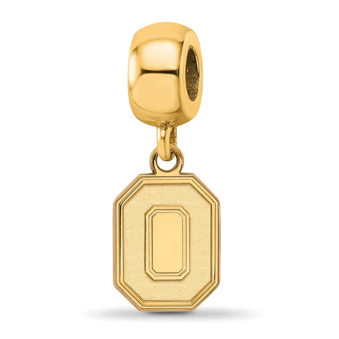 Sterling Silver Goldplated LogoArt The Ohio State University Letter O Small Dangle Bead Charm TreasureFineJewelers Rings Sterling Silver Goldplated LogoArt The Ohio State University Letter O Small Dangle Bead Charm TreasureFineJewelers Rings