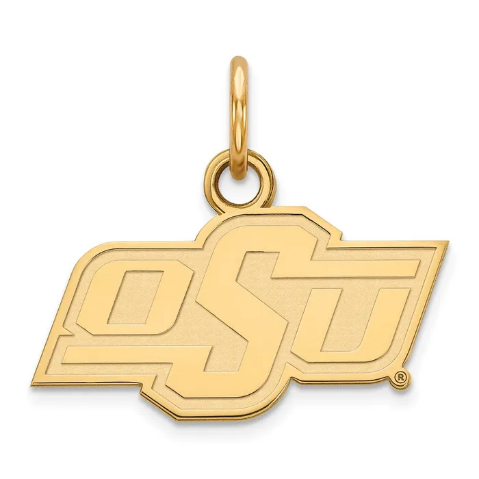Sterling Silver Goldplated Oklahoma State University OSU Extra Small Pendant TreasureFineJewelers Necklaces Sterling Silver Goldplated Oklahoma State University OSU Extra Small Pendant TreasureFineJewelers Necklaces