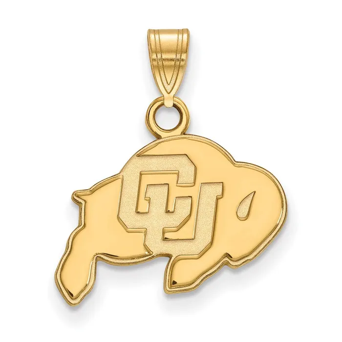 Sterling Silver Goldplated University of Colorado Buffalo Small Pendant TreasureFineJewelers Necklaces Sterling Silver Goldplated University of Colorado Buffalo Small Pendant TreasureFineJewelers Necklaces