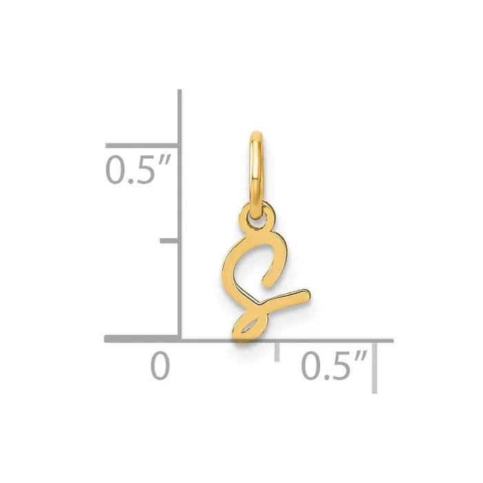 Sterling Silver Goldplated Upper case Letter S Initial Charm TreasureFineJewelers Necklaces