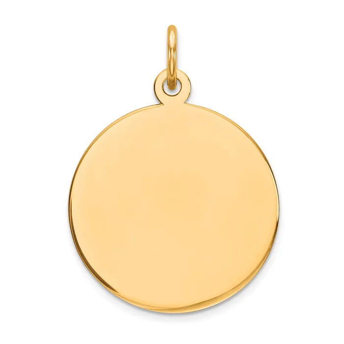 Sterling Silver GP Engraveable Round Polished Disc Charm TreasureFineJewelers Rings Sterling Silver GP Engraveable Round Polished Disc Charm TreasureFineJewelers Rings