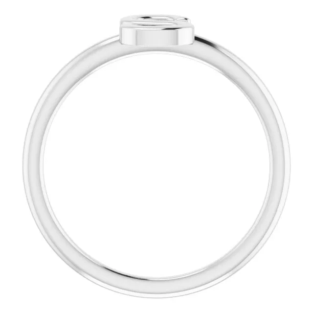 Sterling Silver Initial S Ring TreasureFineJewelers Rings