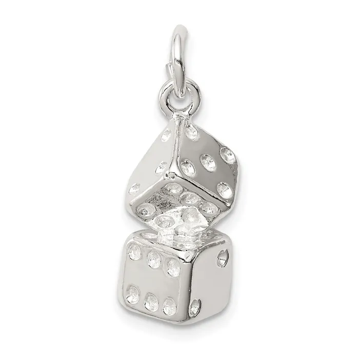 Sterling Silver Large Dice Charm TreasureFineJewelers Rings