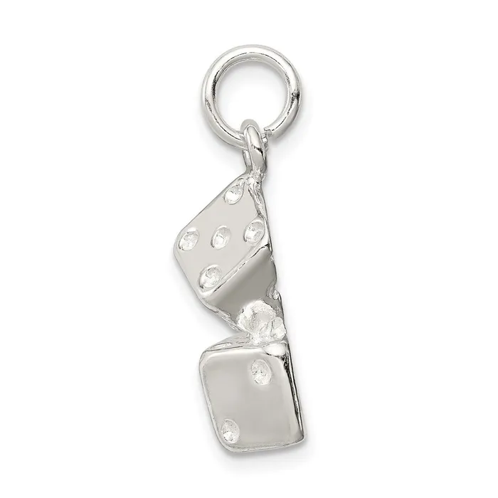 Sterling Silver Large Dice Charm TreasureFineJewelers Rings