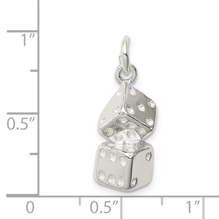 Sterling Silver Large Dice Charm TreasureFineJewelers Rings