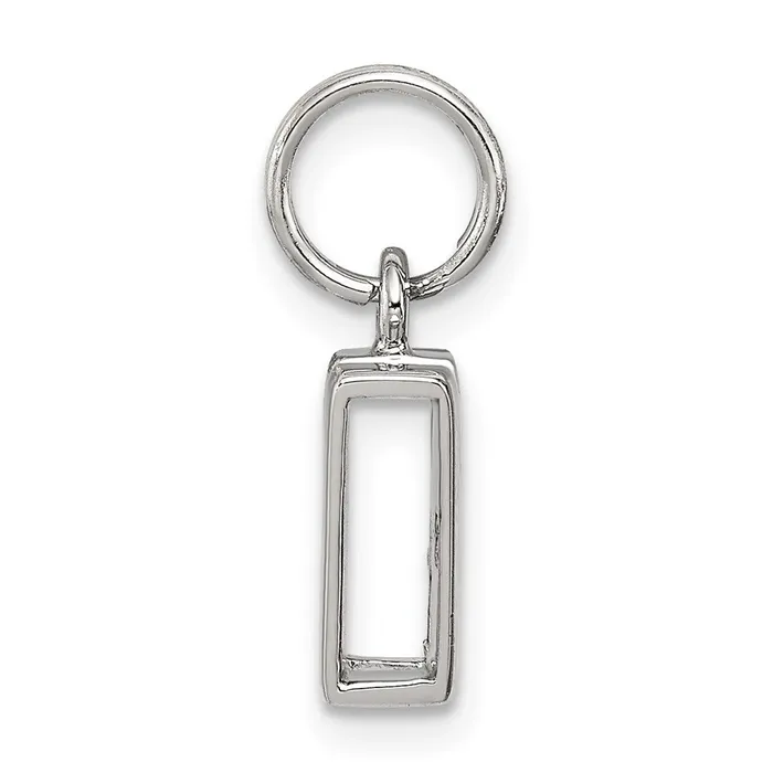 Sterling Silver Letter W Initial Charm TreasureFineJewelers Necklaces