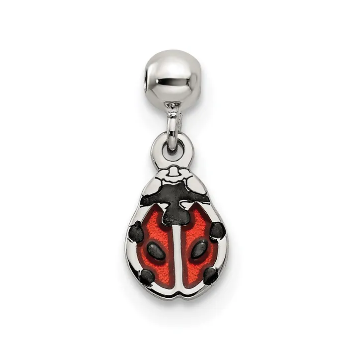 Sterling Silver Mio Memento Enamel Dangle Ladybug Charm TreasureFineJewelers Rings Sterling Silver Mio Memento Enamel Dangle Ladybug Charm TreasureFineJewelers Rings