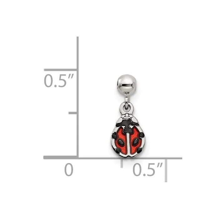 Sterling Silver Mio Memento Enamel Dangle Ladybug Charm TreasureFineJewelers Rings
