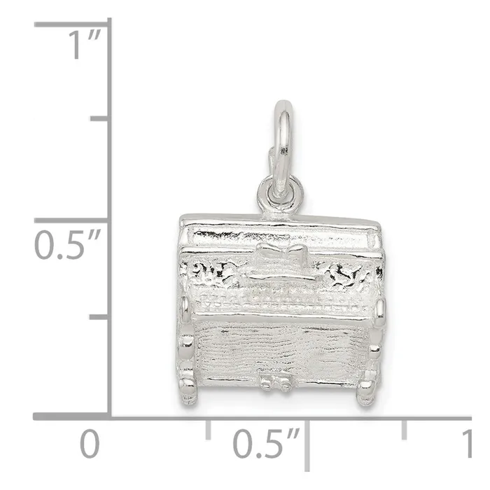 Sterling Silver Piano Charm TreasureFineJewelers Rings