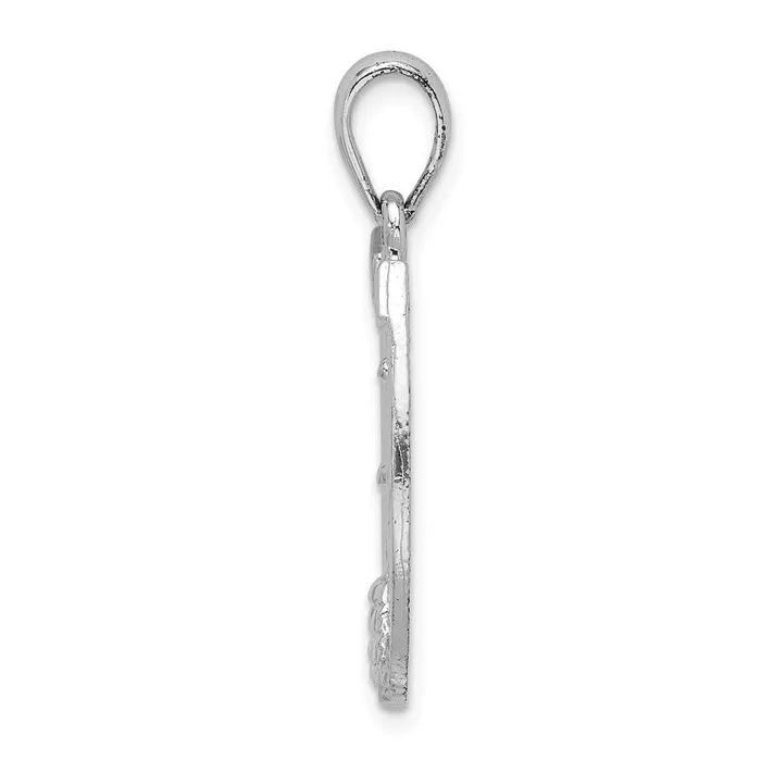 Sterling Silver Polished Dollar Sign In Horse Shoe Pendant TreasureFineJewelers Necklaces