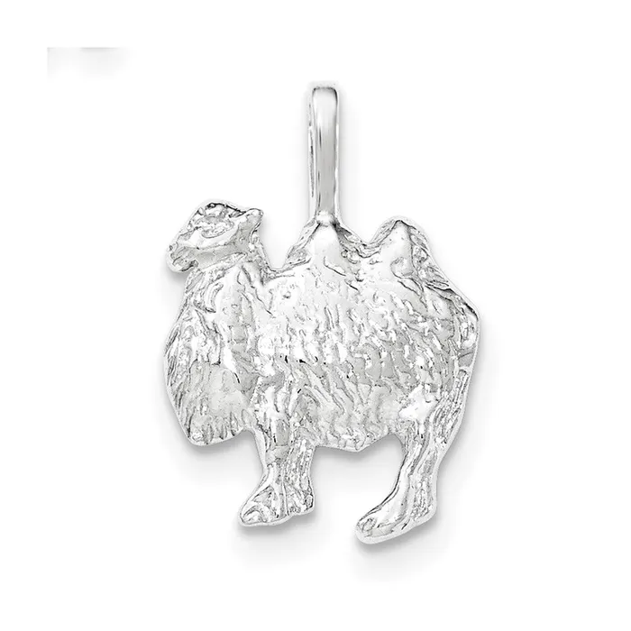 Sterling Silver Polished Textured Camel Chain Slide Pendant TreasureFineJewelers Necklaces Sterling Silver Polished Textured Camel Chain Slide Pendant TreasureFineJewelers Necklaces